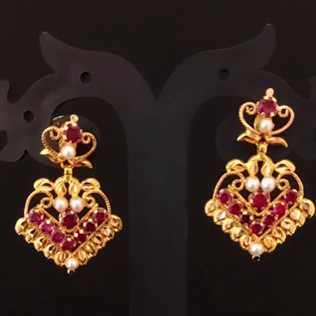 Red Stone Earrings