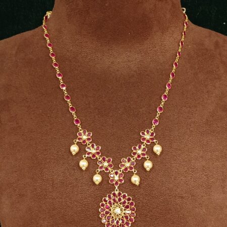 Red Stone Necklace Set