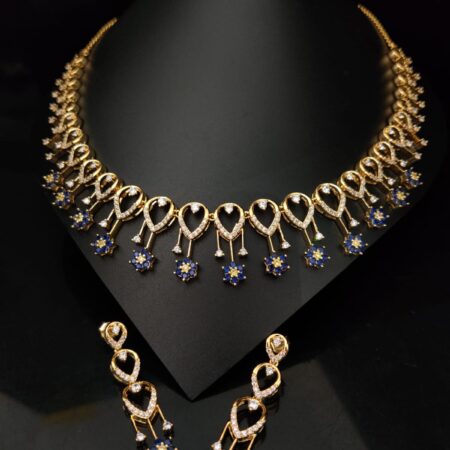 Blue Stone Necklace Set