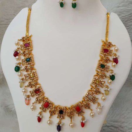 Navaratna Necklace Set