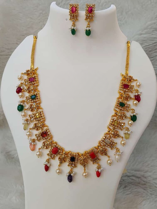 Navaratna Necklace Set